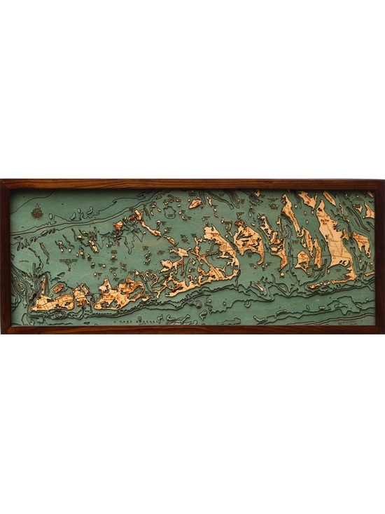 Below The Boat Other - BELOW THE BOAT Wood Chart - Key West - 31"× 14"× 2"